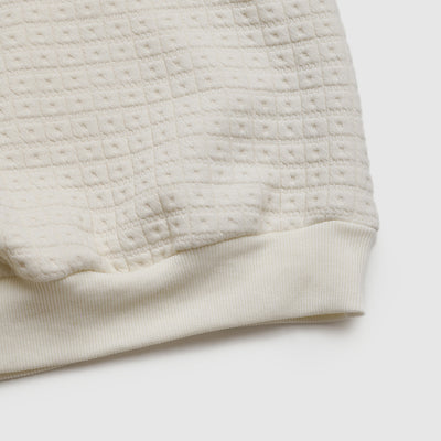 Elena Waffle-Knit Button Pullover