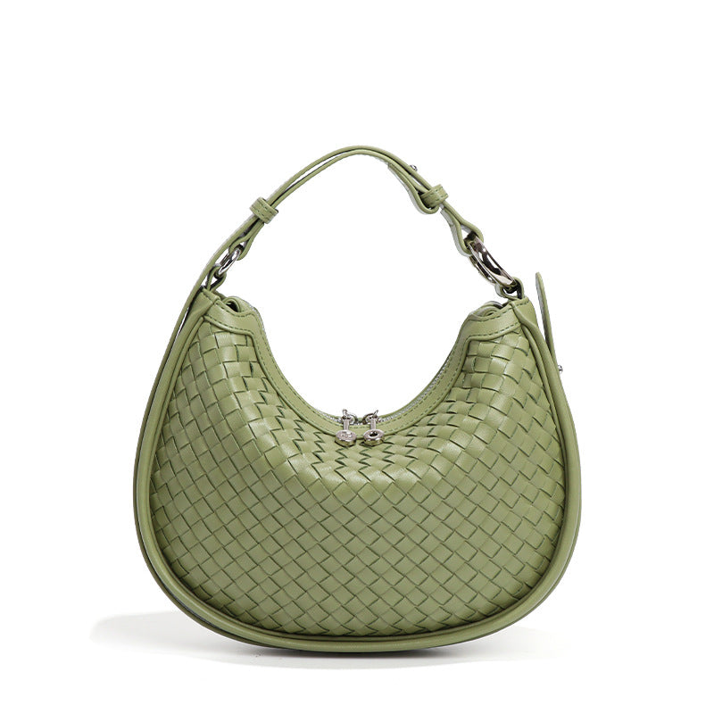 Luna Woven Leather Hobo Bag