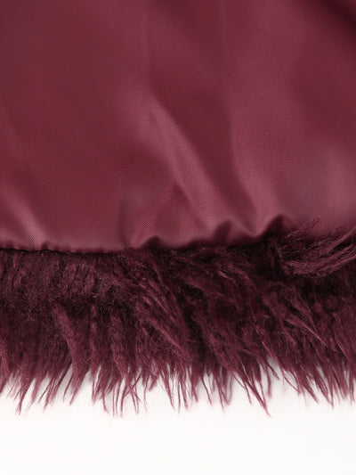 Scarlett Plush Burgundy Faux Fur Jacket