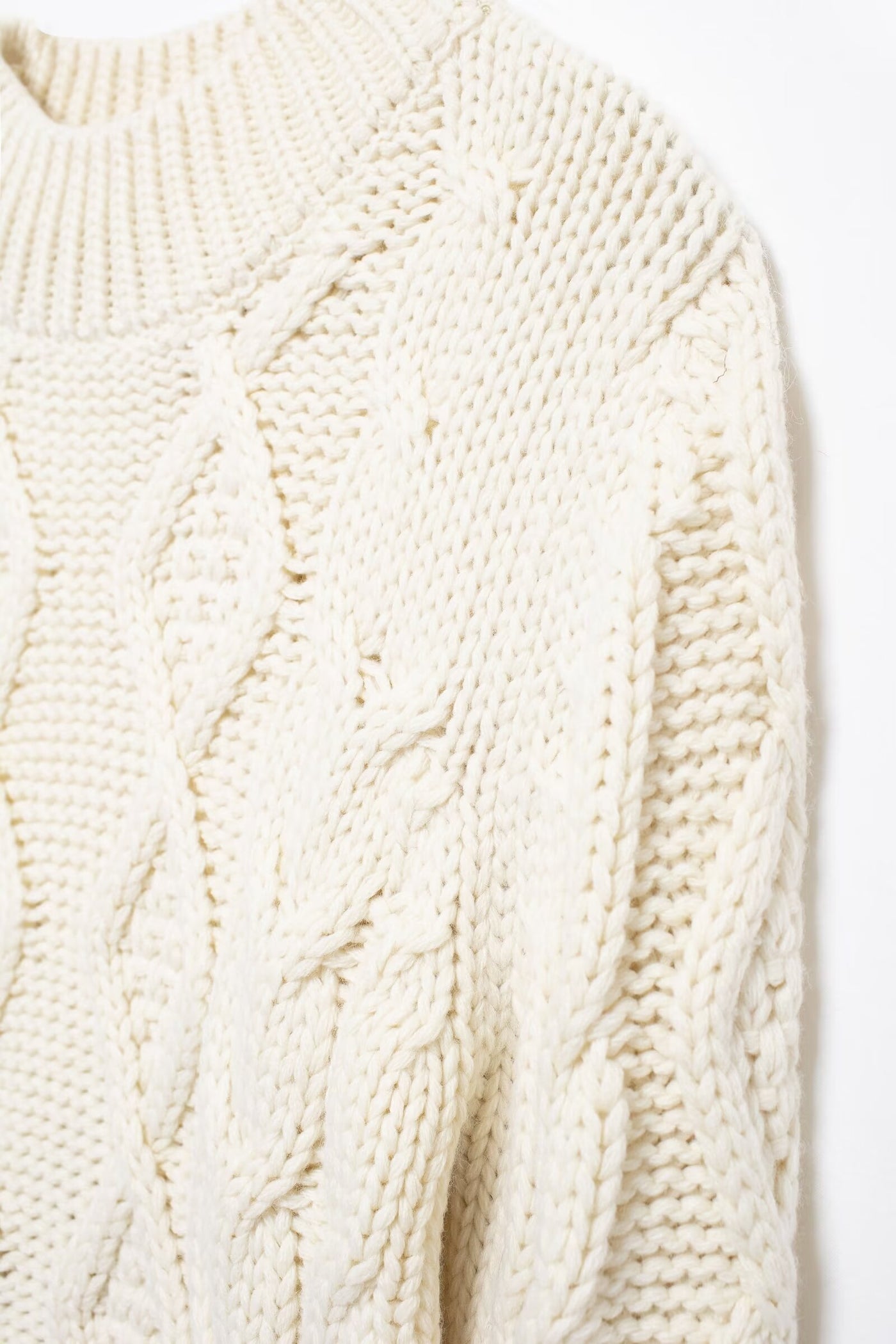 Isabella Open-Back Cable Knit Sweater