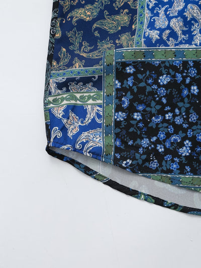 Indigo Paisley Patchwork Blouse