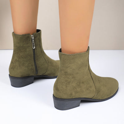 Camille Suede Zip Boots