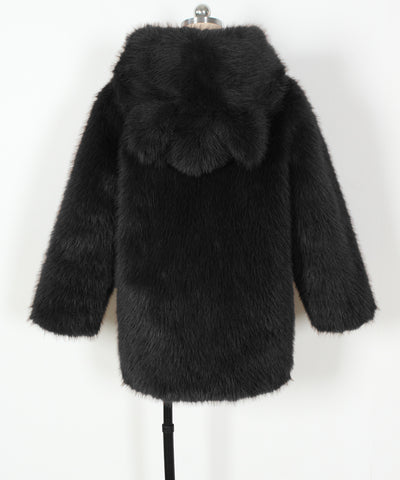 Luna Faux Fur Cat-Ear Coat