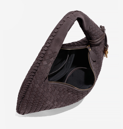 Noir Woven Hobo Bag