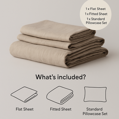 Oeko-Tex® 100% Natural Linen Bedset