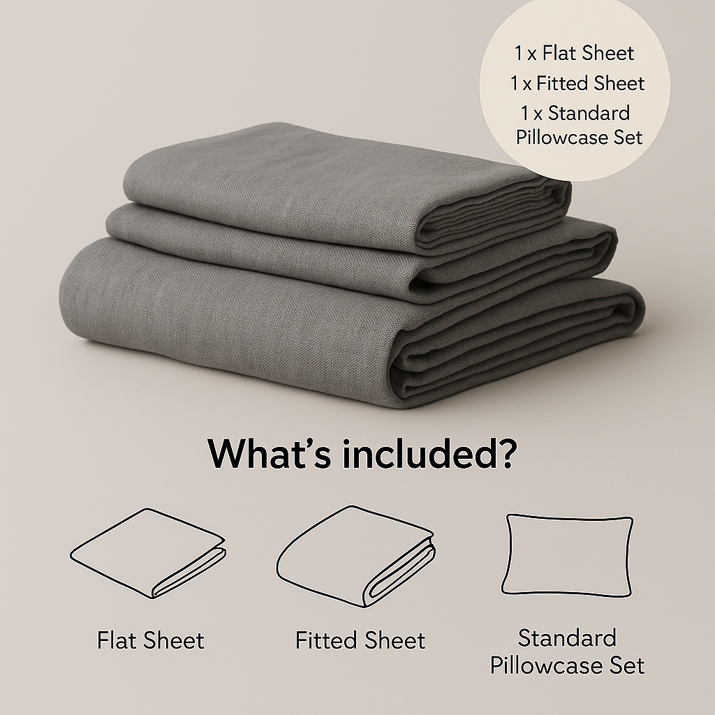 Oeko-Tex® 100% Natural Linen Bedset