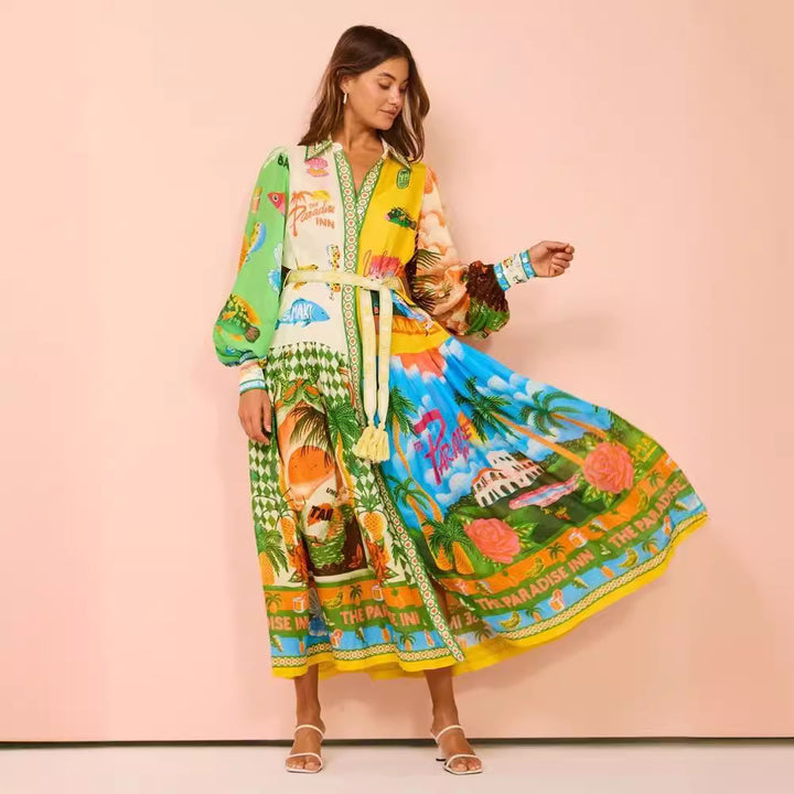 free people paradise printed maxi dress The Paradise Inn Printed Maxi Dress