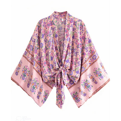 Odette Floral Cropped Kimono