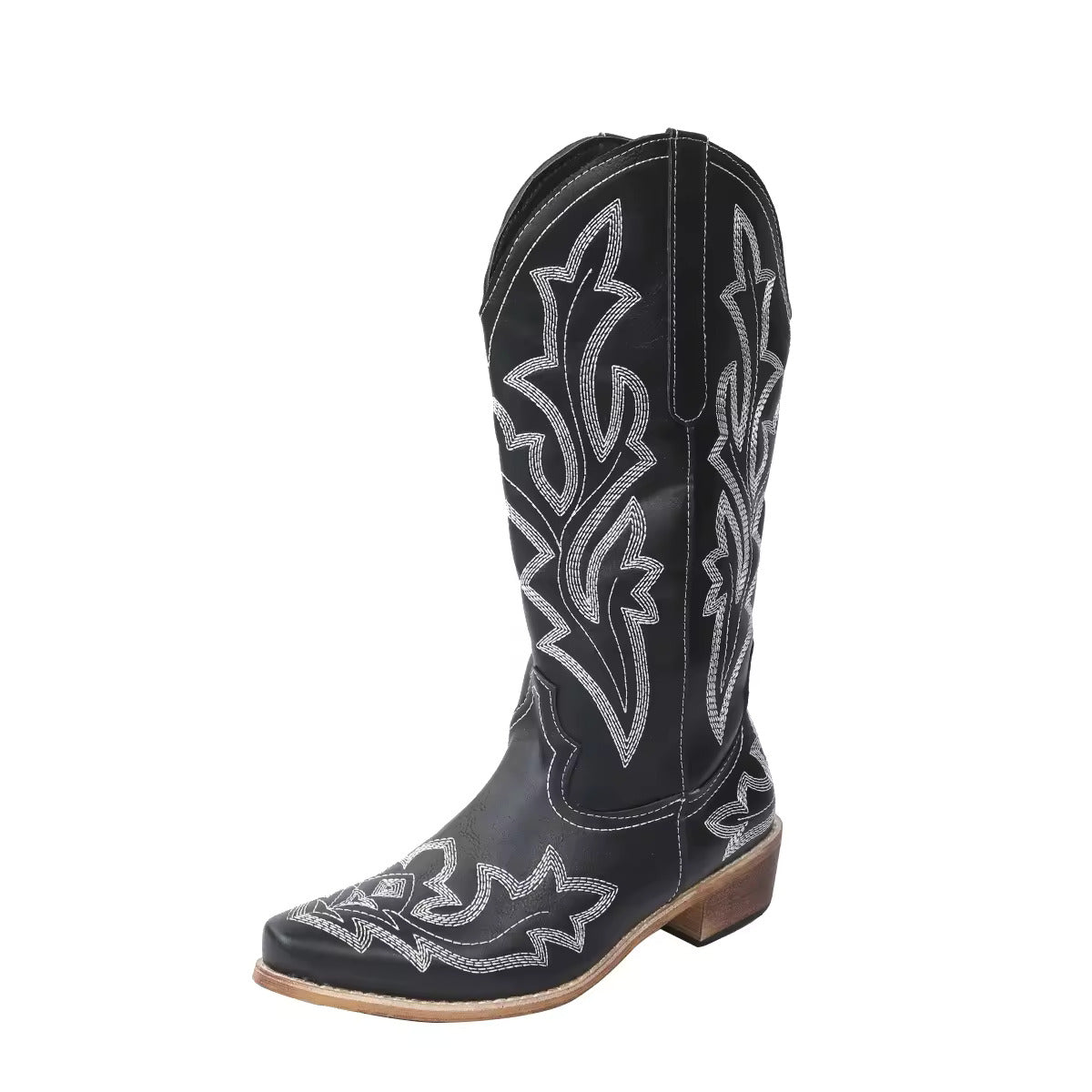 Classic High-Rise Western Cowboy Boots