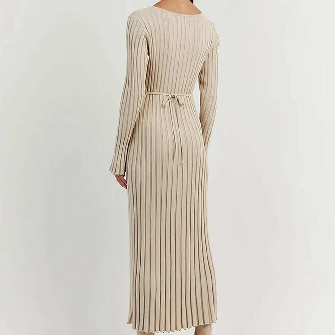 Bedelia Long Sleeve Ribbed Midi Dress