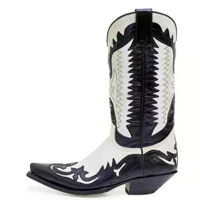 Classic Two-Tone Western Cowboy Boots