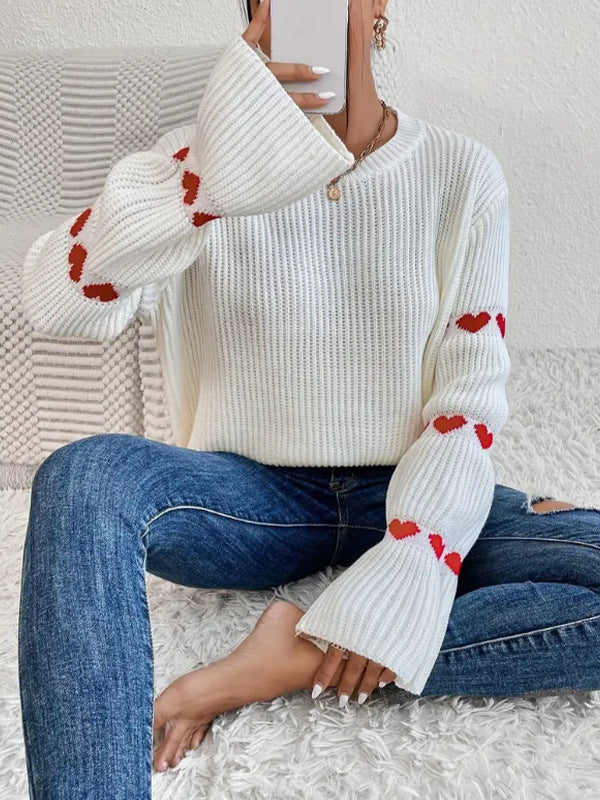 Emilia Heart Detail Knit Sweater