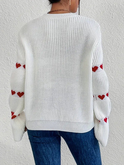 Emilia Heart Detail Knit Sweater