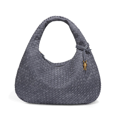 Noir Woven Hobo Bag