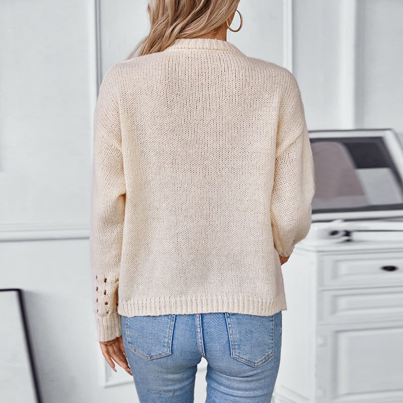 Sienna Eyelet Detail Knit Sweater