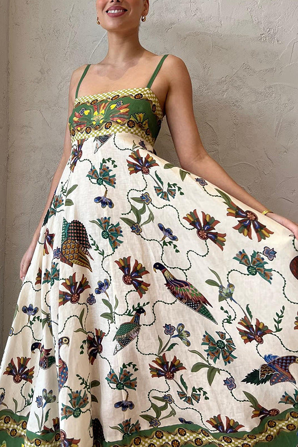 Enchanted Garden Tapestry Maxi Dress