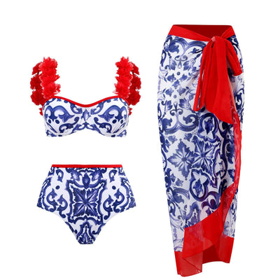 Yaara Bikini Set with Matching Cover Up Skirt