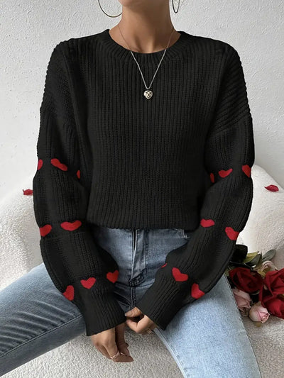 Emilia Heart Detail Knit Sweater