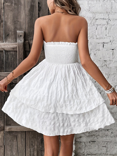 Sedona Strapless Tiered Mini Dress