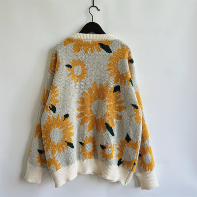 Sunny Bloom Oversized Knit Sweater