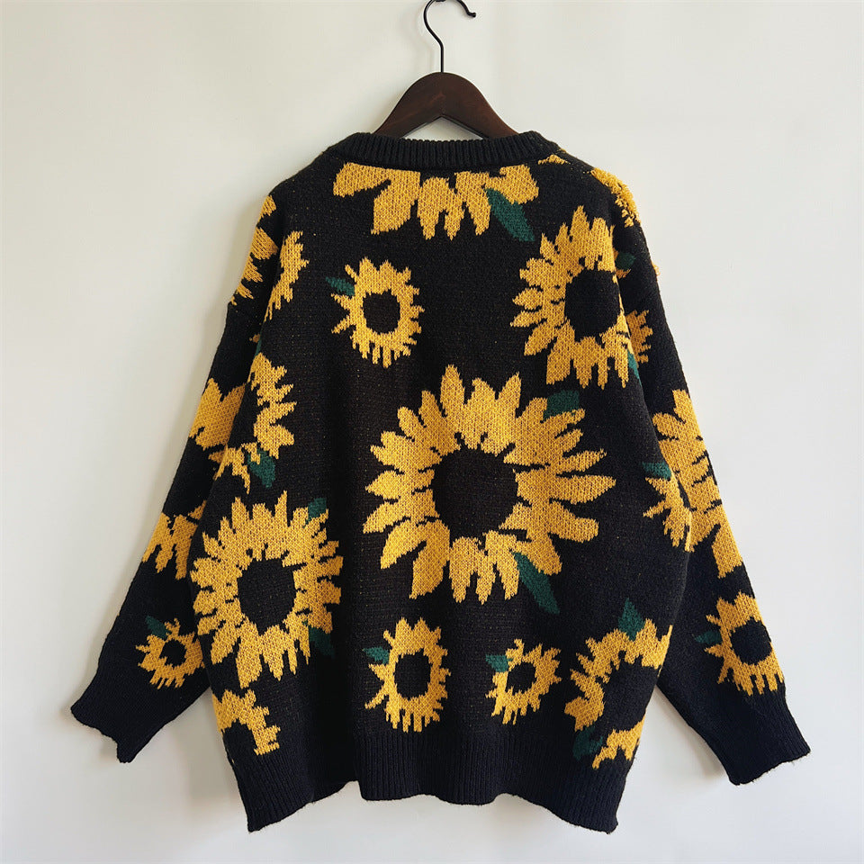 Sunny Bloom Oversized Knit Sweater