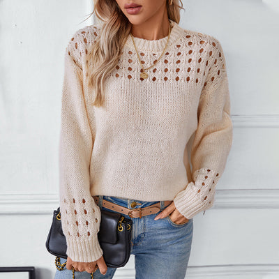 Sienna Eyelet Detail Knit Sweater