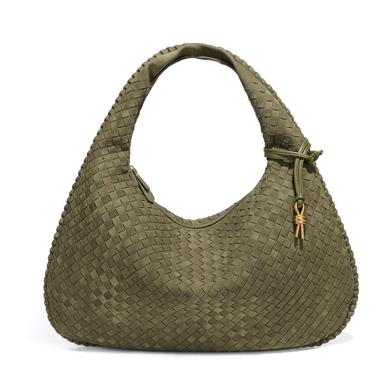 Noir Woven Hobo Bag