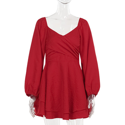 Scarlet Whisper Mini Dress