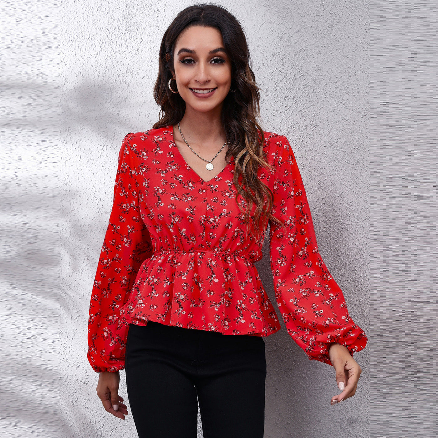 Daisy Bloom Peplum Blouse