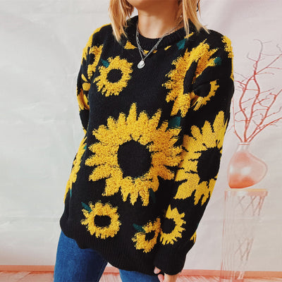 Sunny Bloom Oversized Knit Sweater