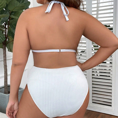 The Selene Ribbed Pearl Bikini Set