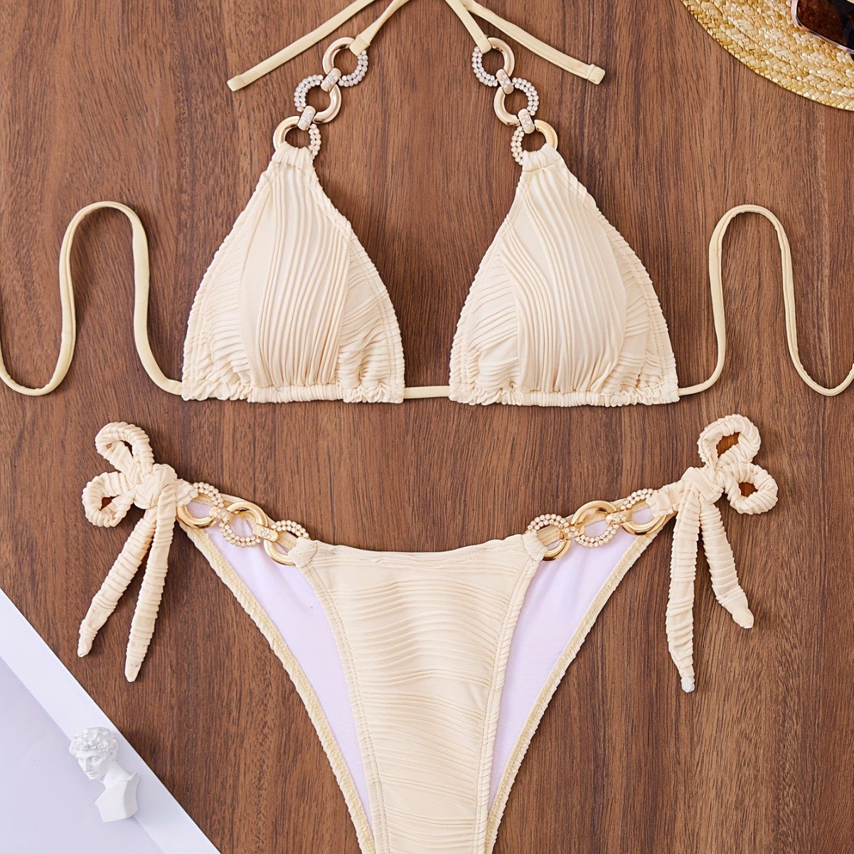 Selena Pearl Ring Bikini Set