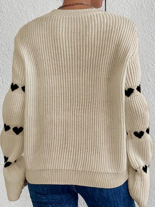 Emilia Heart Detail Knit Sweater