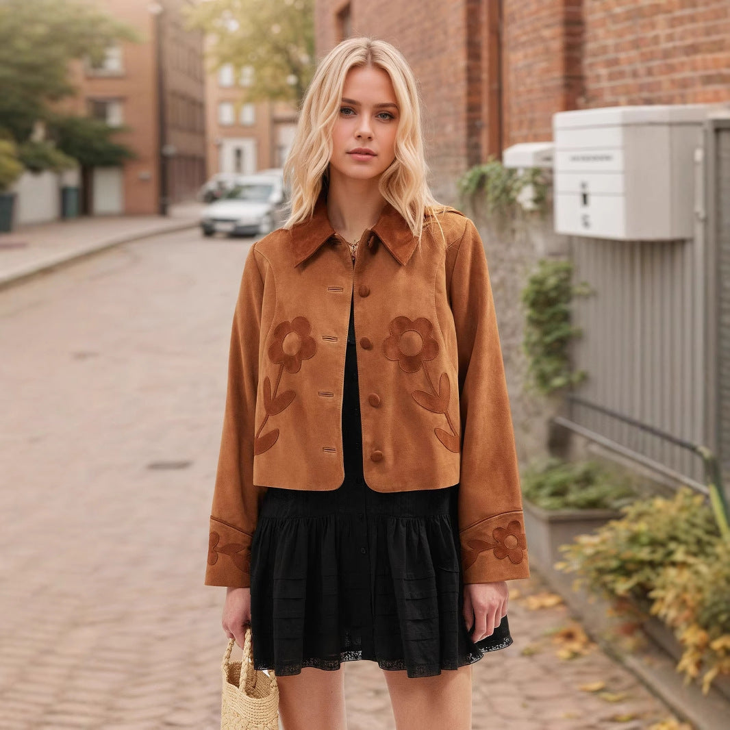 Carmel Bloom Vintage Suede Coat