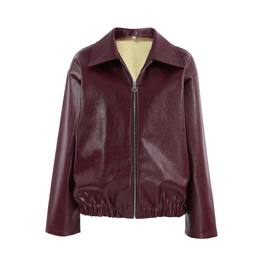 Oversized Leather Bomber Jacket – Zeekstar