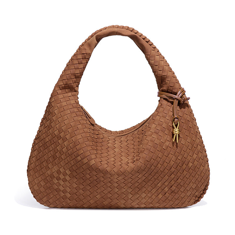 Noir Woven Hobo Bag