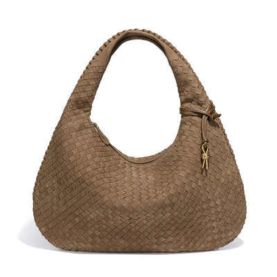 Noir Woven Hobo Bag