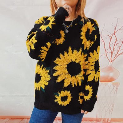 Sunny Bloom Oversized Knit Sweater