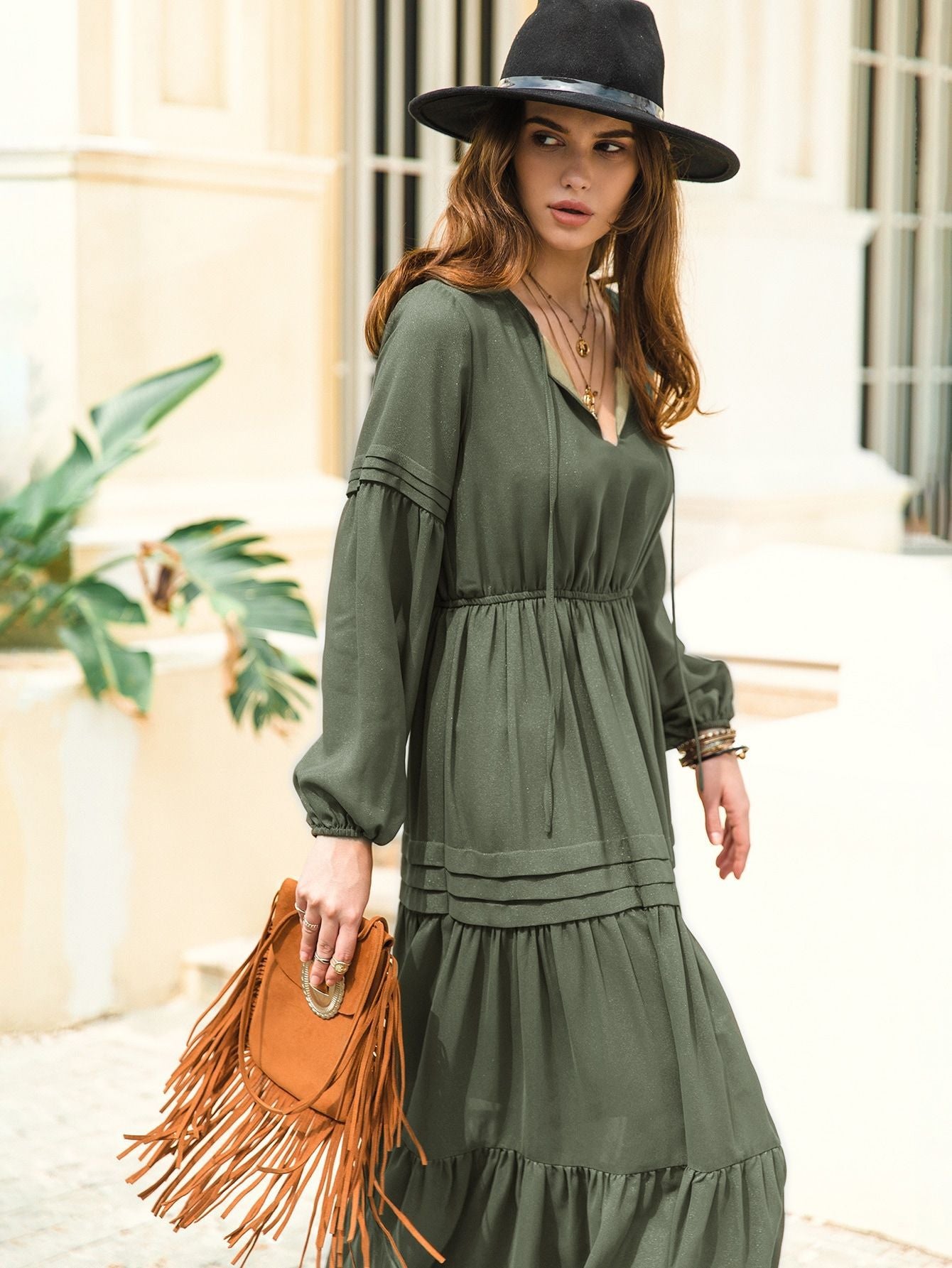 The Wanderer's Whisper Maxi Dress