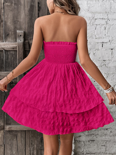 Sedona Strapless Tiered Mini Dress