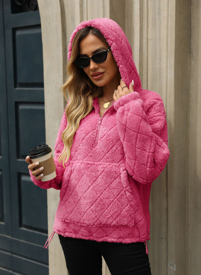 Aspen Cozy Quilted Fleece Hoodie