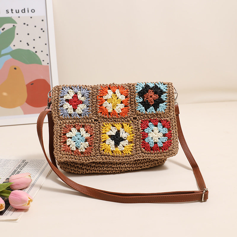 Esme Patchwork Crochet Shoulder Bag