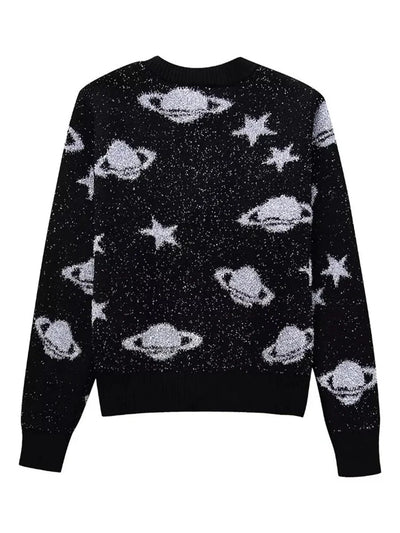 UFO Knit Cardigan Sweater