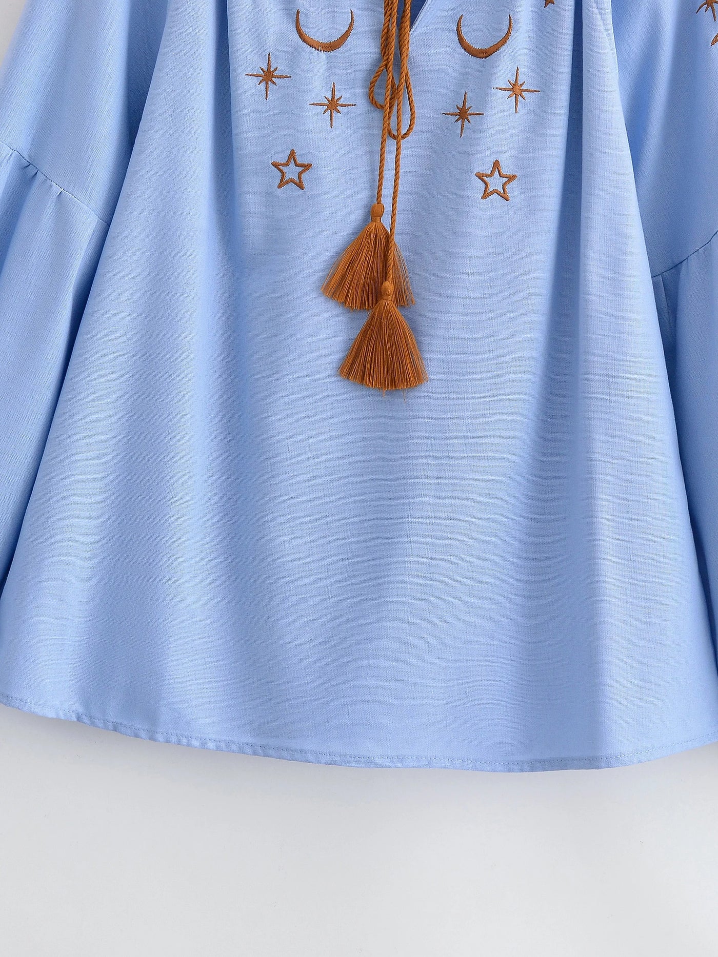 Noctura Celestial Embroidered Blouse