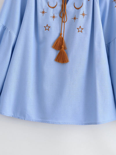 Noctura Celestial Embroidered Blouse