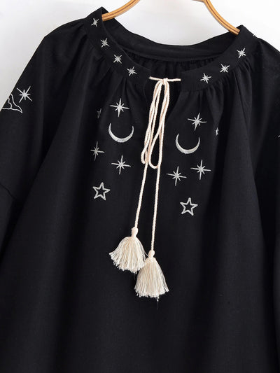 Noctura Celestial Embroidered Blouse