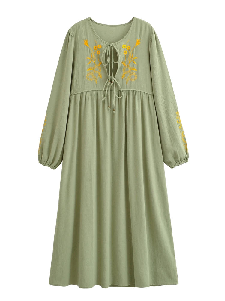 Florisa Embroidered Boho Dress