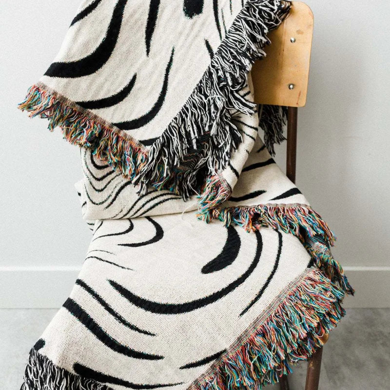 Marbled Lines Woven Throw Blanket