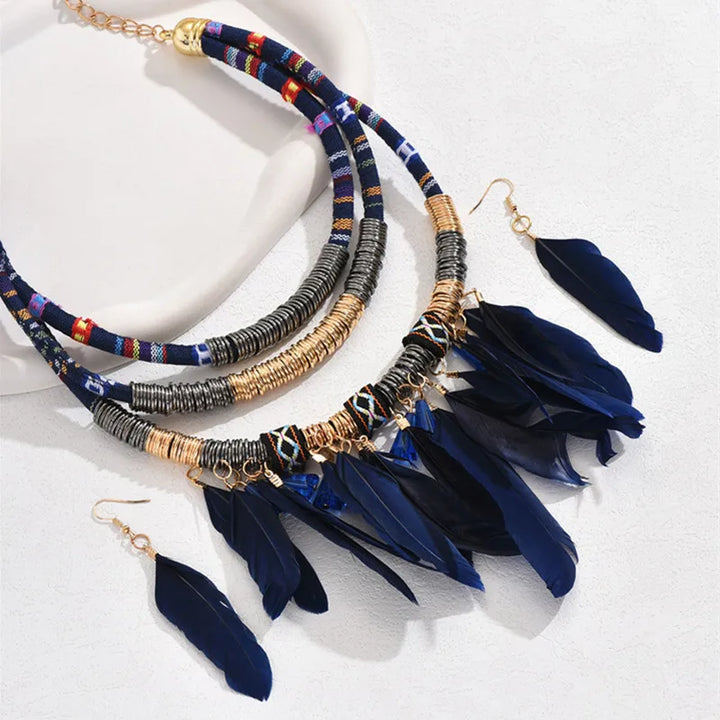 ☆ENGBROX☆ flame layered necklace set EBNL23010 Layered | Layered Jewelry