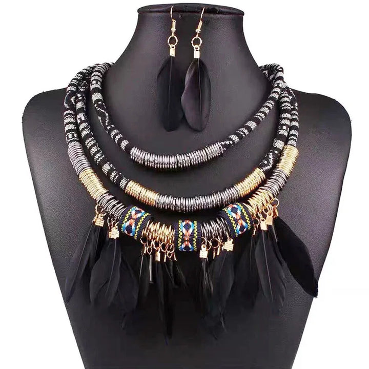 アクセサリー feather  mix 3 strand necklace S14ef0136304a4c28bd3b7a0e619f2